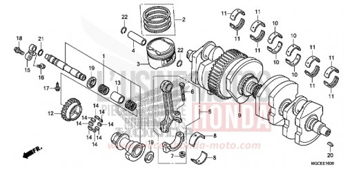 ALBERO MOTORE/PISTONE CB1100SAE di 2014